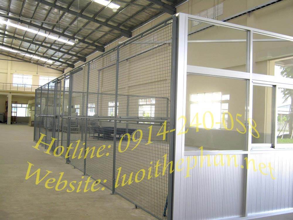 Vách lưới thép ngăn tạm