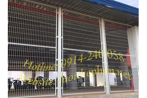 Hàng rào khung lưới nhà xe